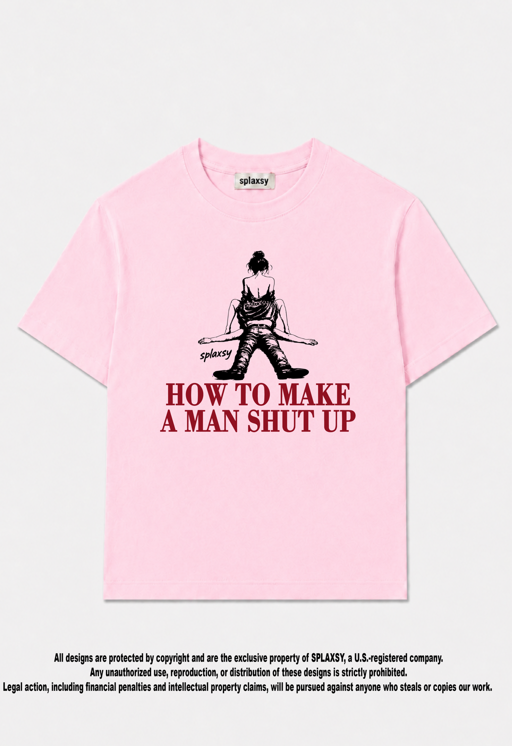 T-shirt How to make a man shut up